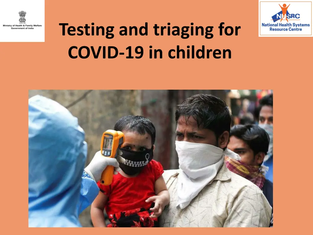 testing and triaging for covid 19 in children