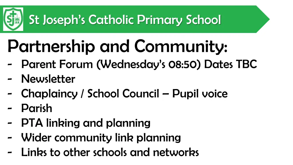 st joseph s catholic primary school partnership