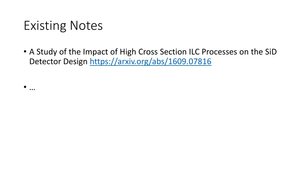 existing notes
