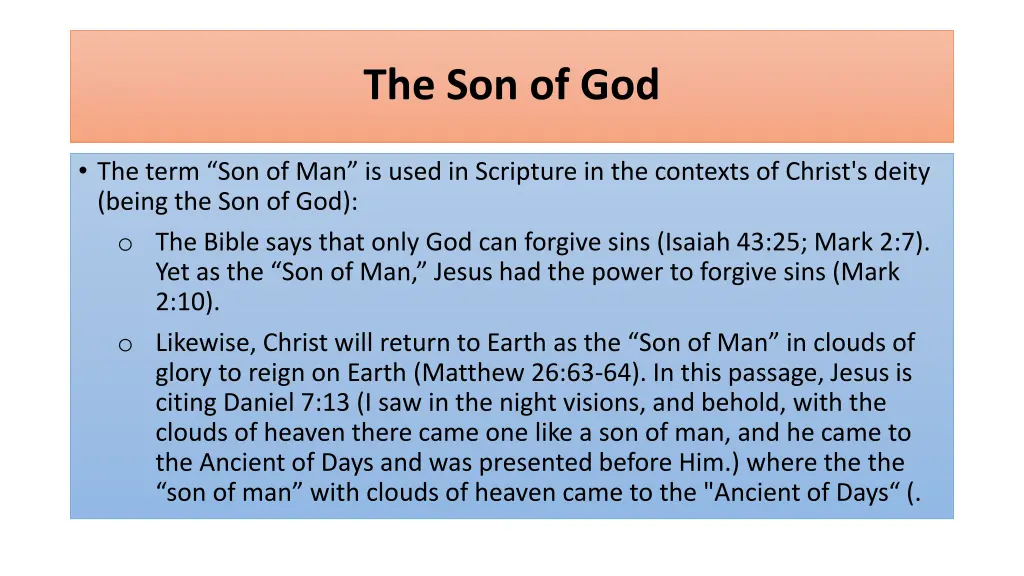 the son of god