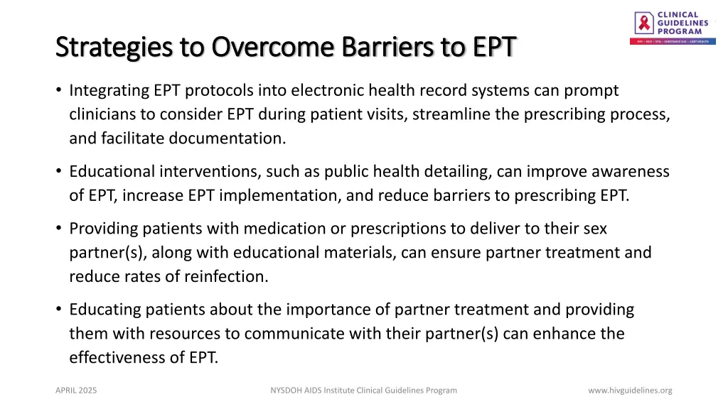 strategies to overcome barriers to ept strategies