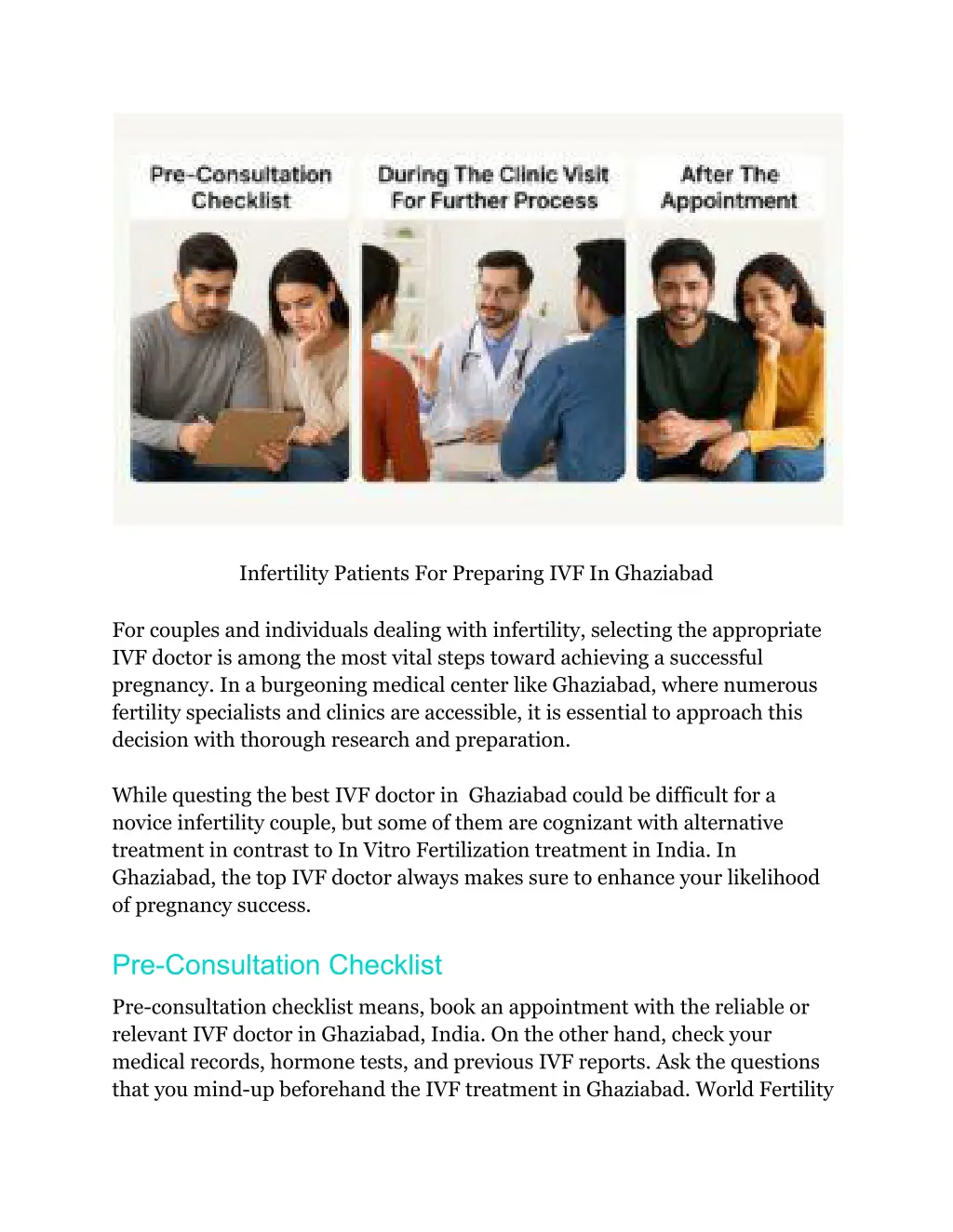 infertility patients for preparing