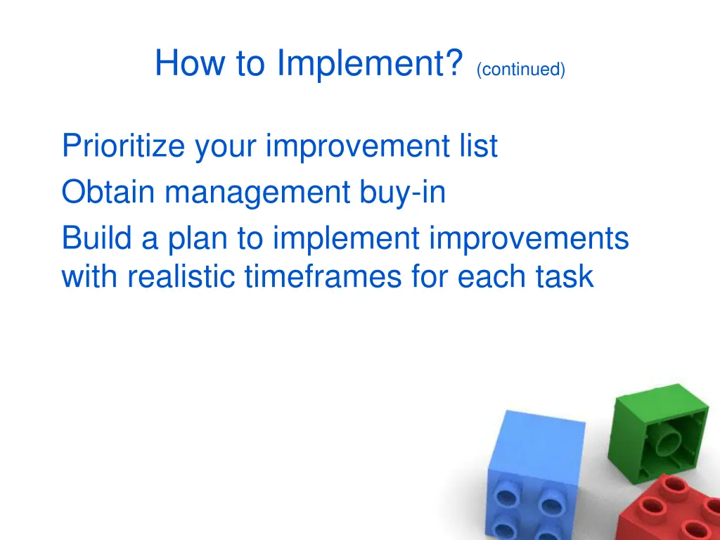 how to implement continued