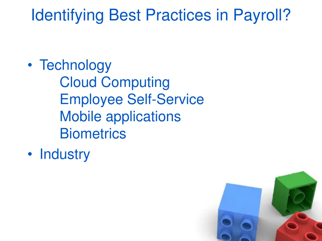 identifying best practices in payroll