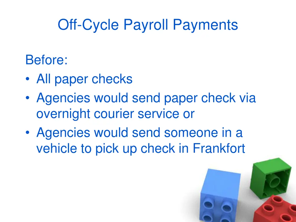 off cycle payroll payments