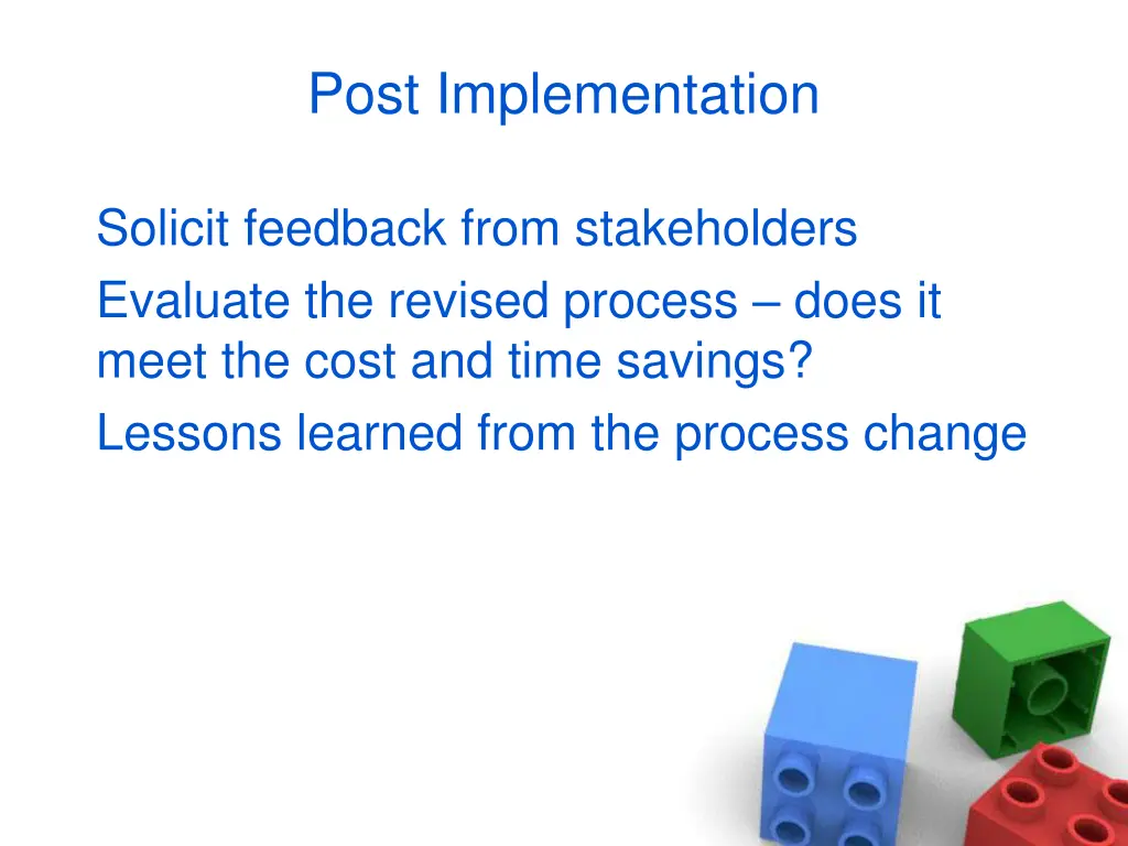 post implementation