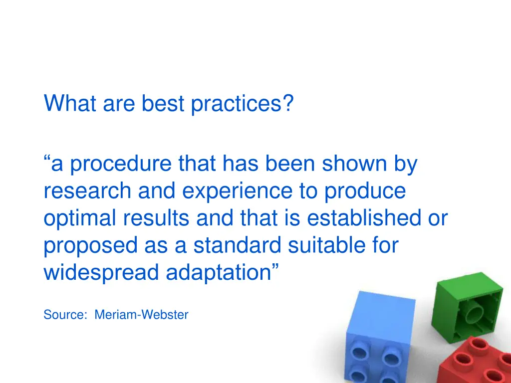 what are best practices