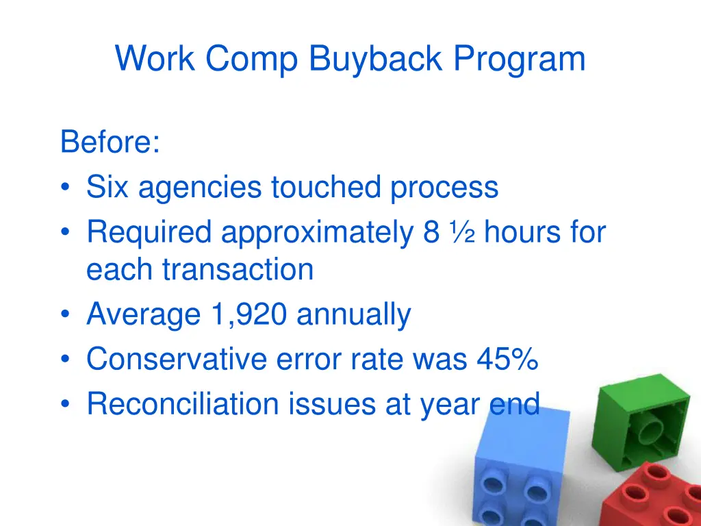 work comp buyback program
