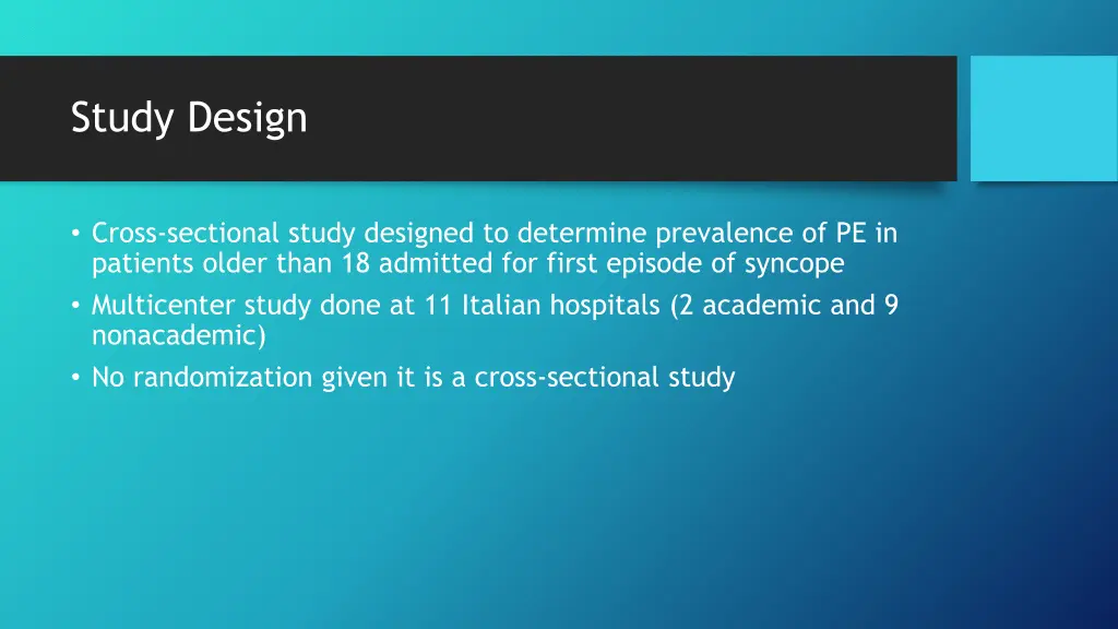 study design