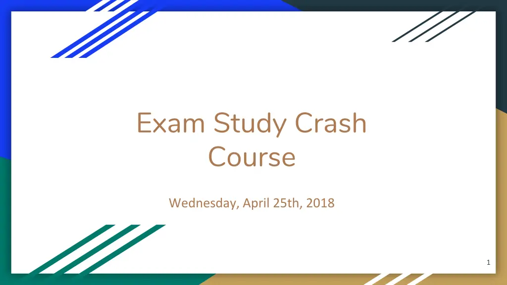exam study crash course