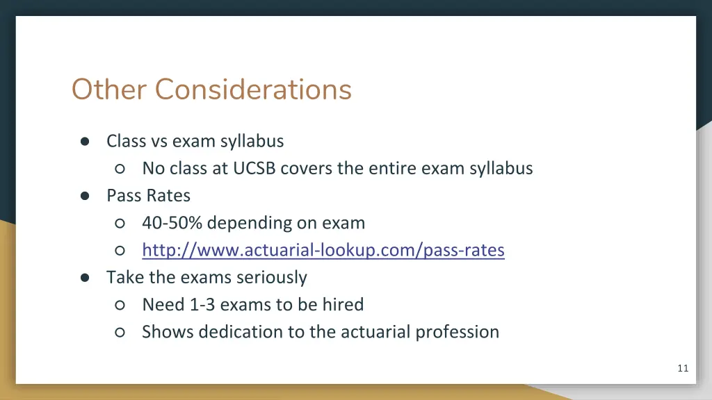 other considerations