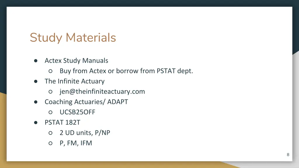study materials