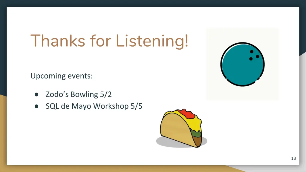 thanks for listening