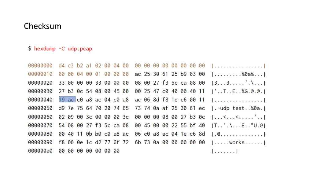 checksum
