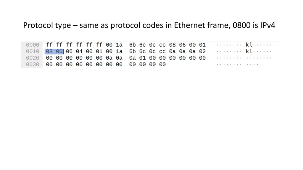 protocol type same as protocol codes in ethernet