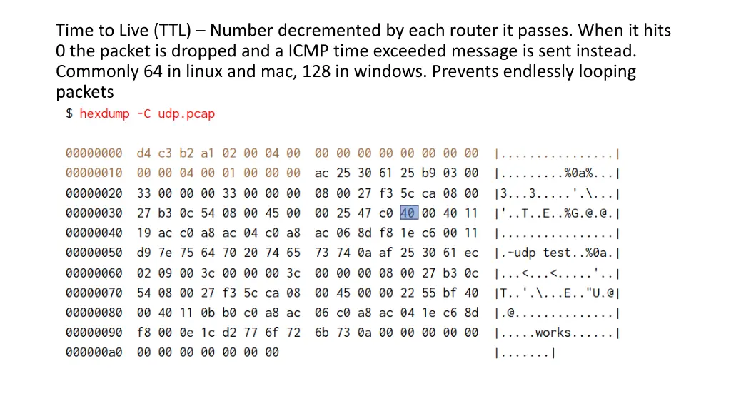time to live ttl number decremented by each