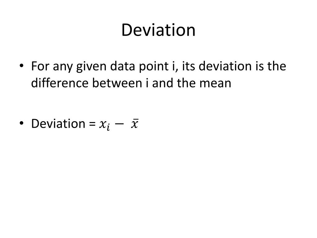 deviation