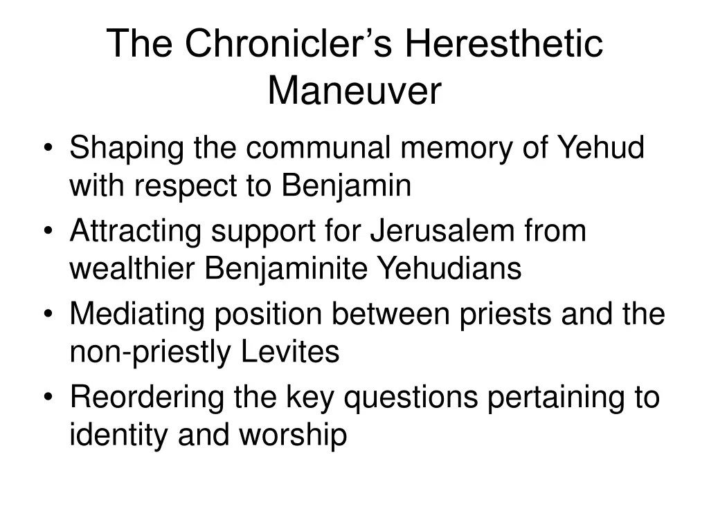 the chronicler s heresthetic maneuver shaping 1