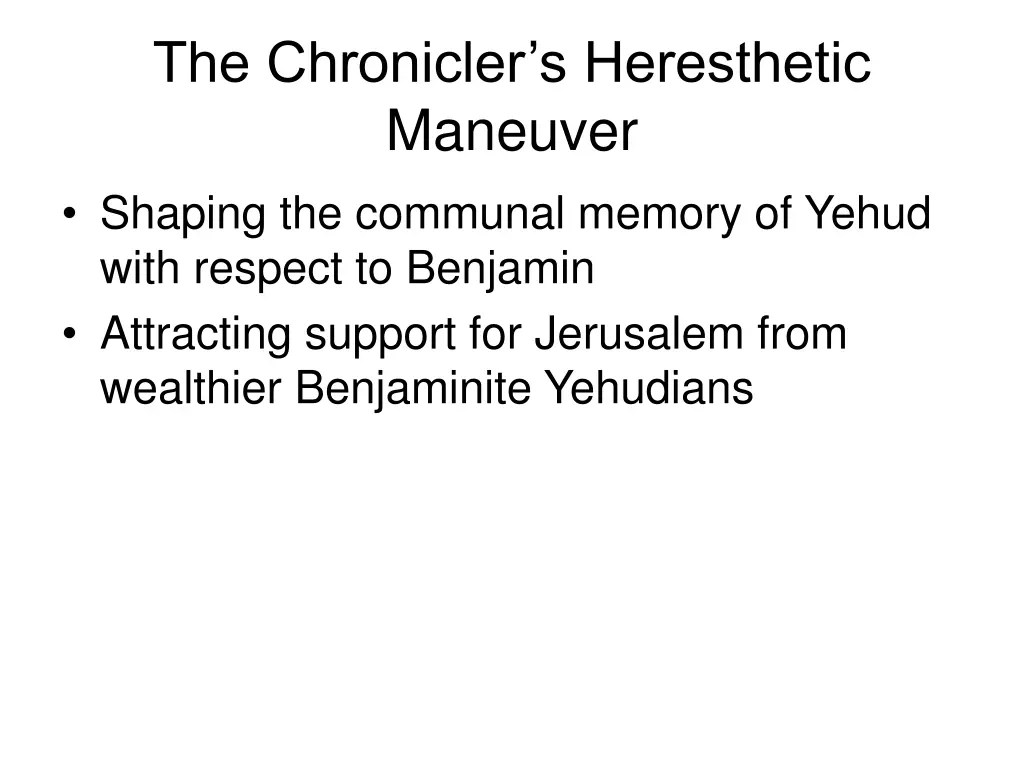 the chronicler s heresthetic maneuver shaping