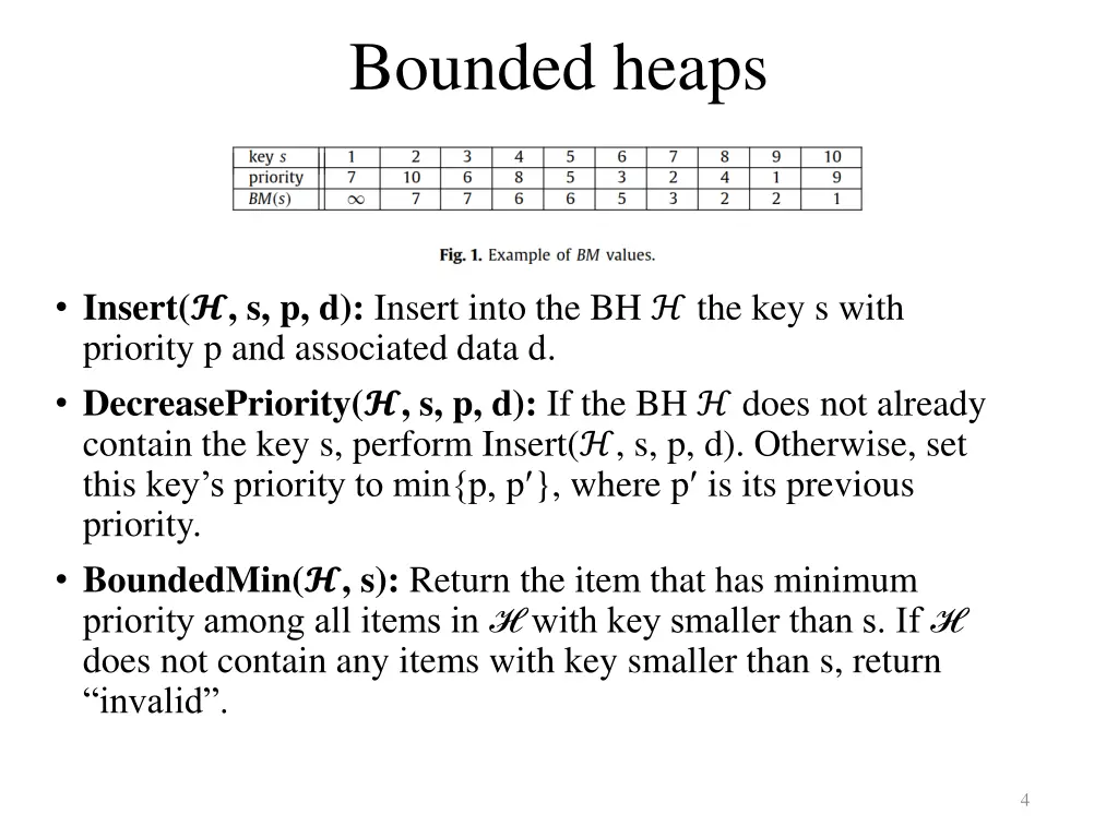 bounded heaps