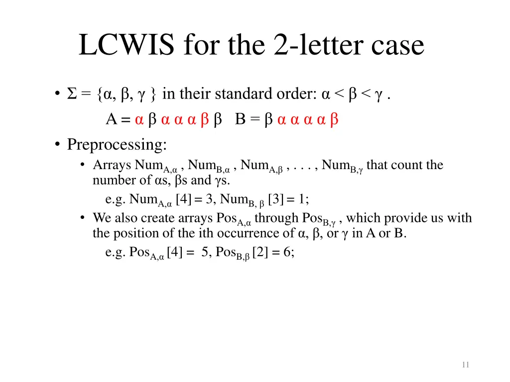 lcwis for the 2 letter case