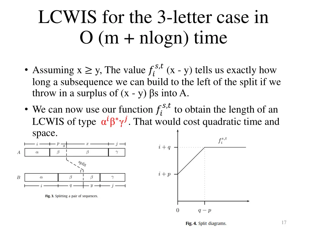 lcwis for the 3 letter case in o m nlogn time 4