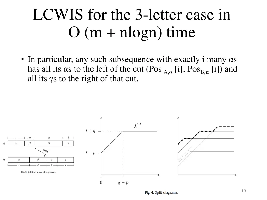 lcwis for the 3 letter case in o m nlogn time 6