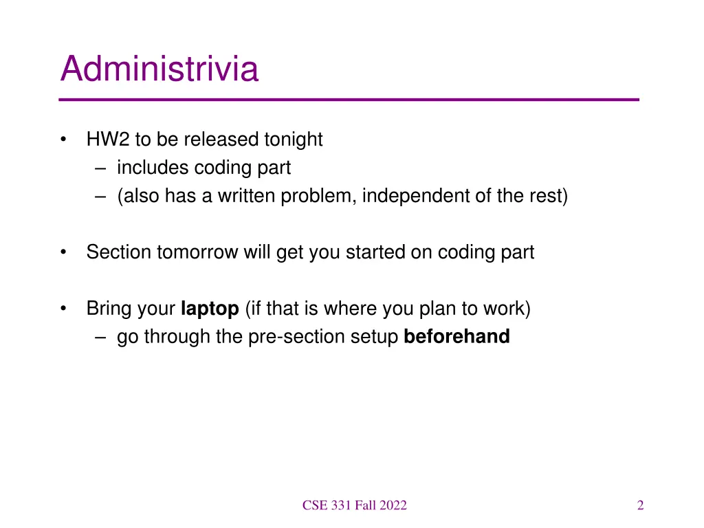 administrivia