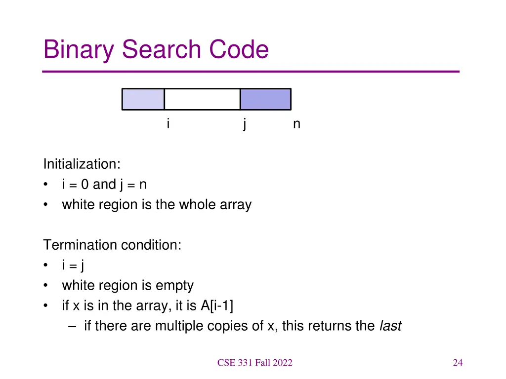 binary search code 2