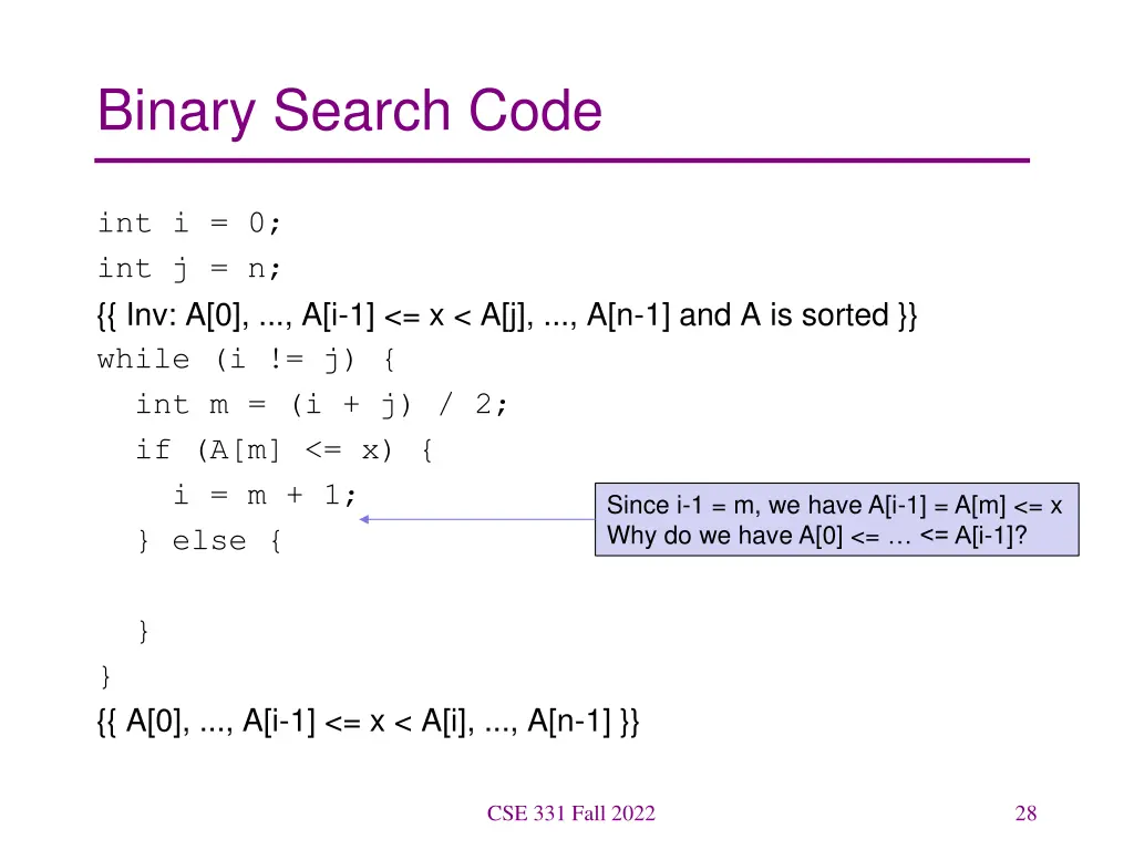 binary search code 6