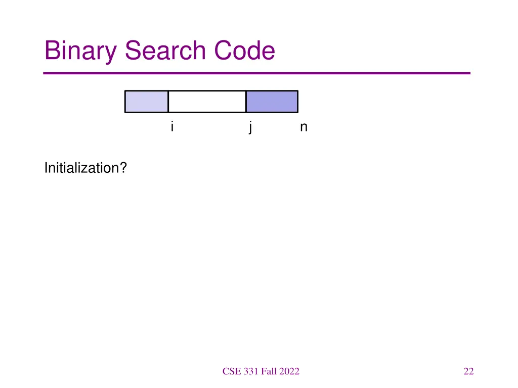 binary search code