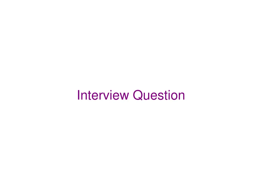 interview question