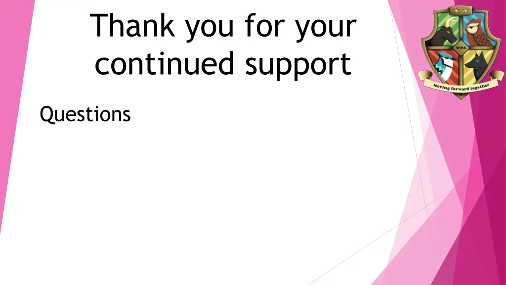 thank you for your continued support