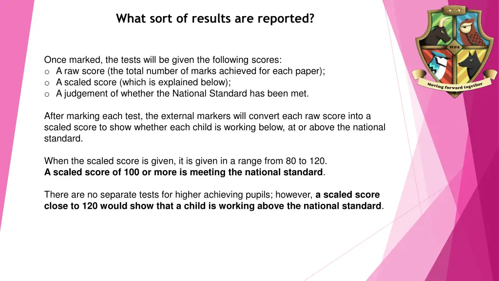what sort of results are reported
