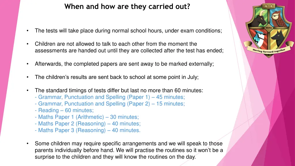 when and how are they carried out