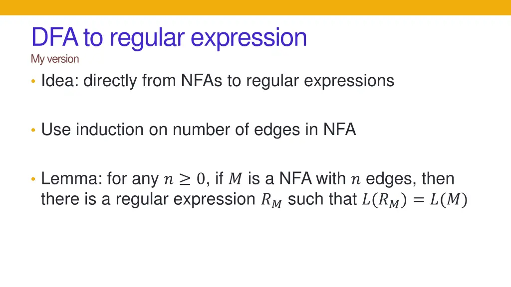 dfa to regular expression my version idea