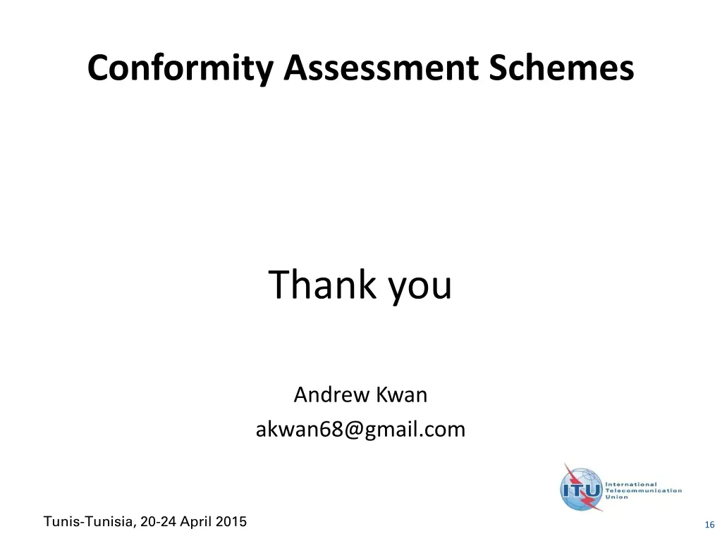 conformity assessment schemes