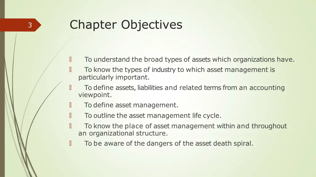 chapter objectives