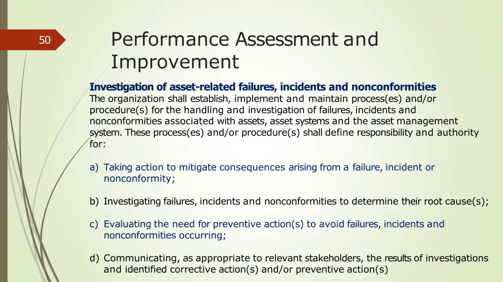 performance assessment and improvement 1