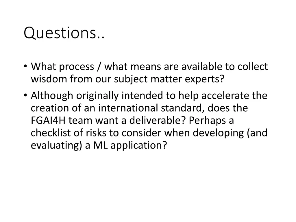 questions