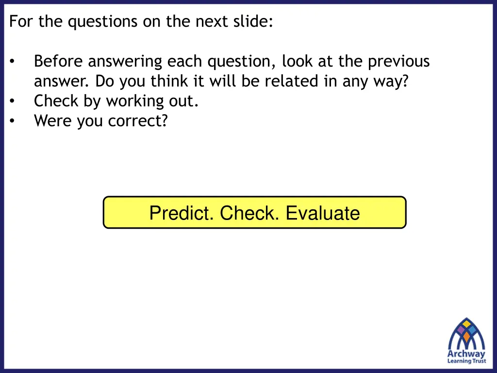 for the questions on the next slide