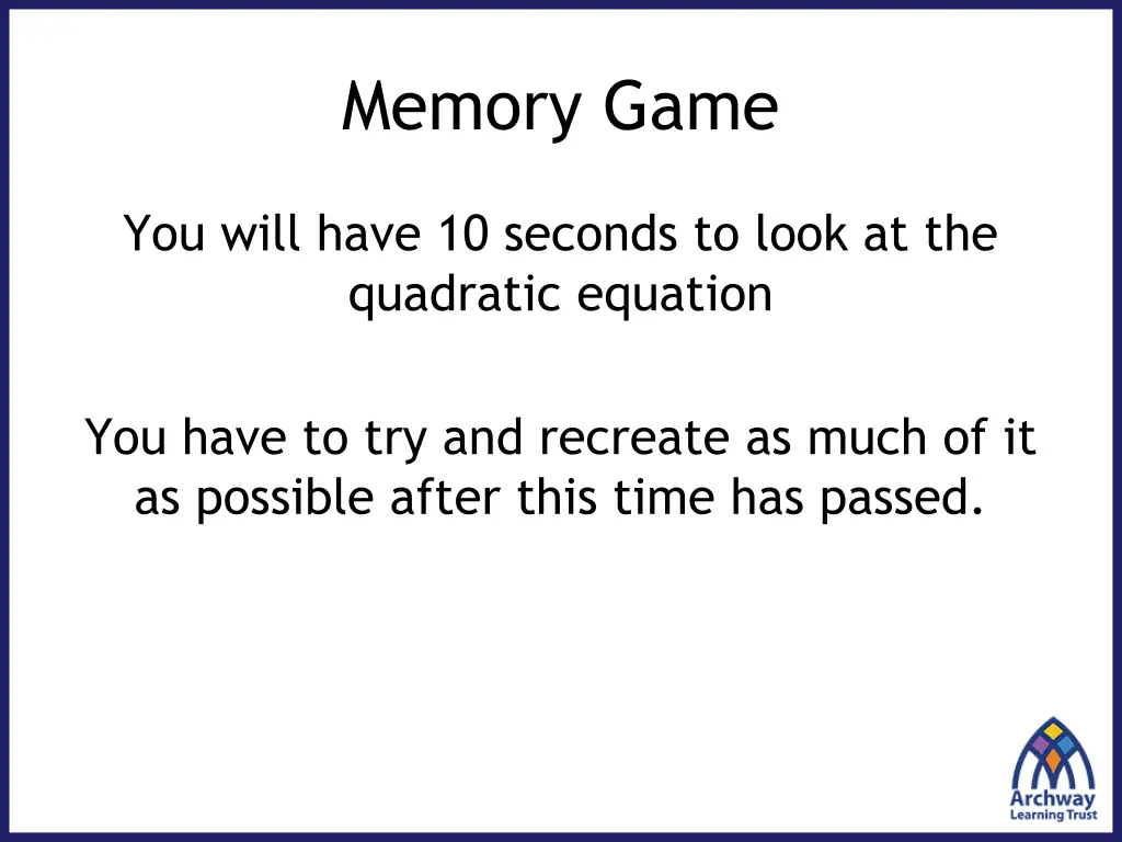 memory game