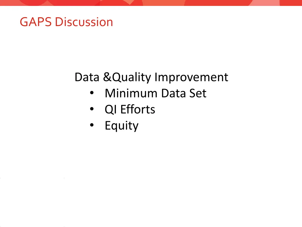 gaps discussion