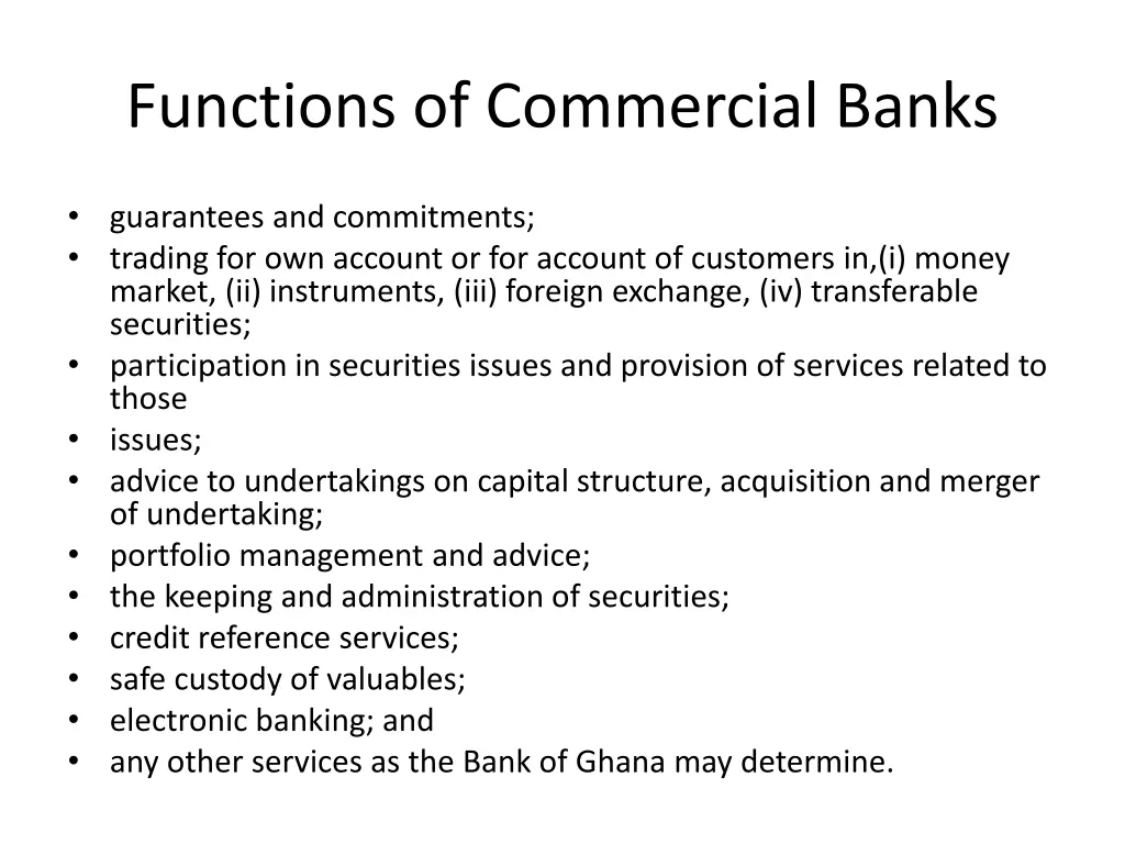 functions of commercial banks 1