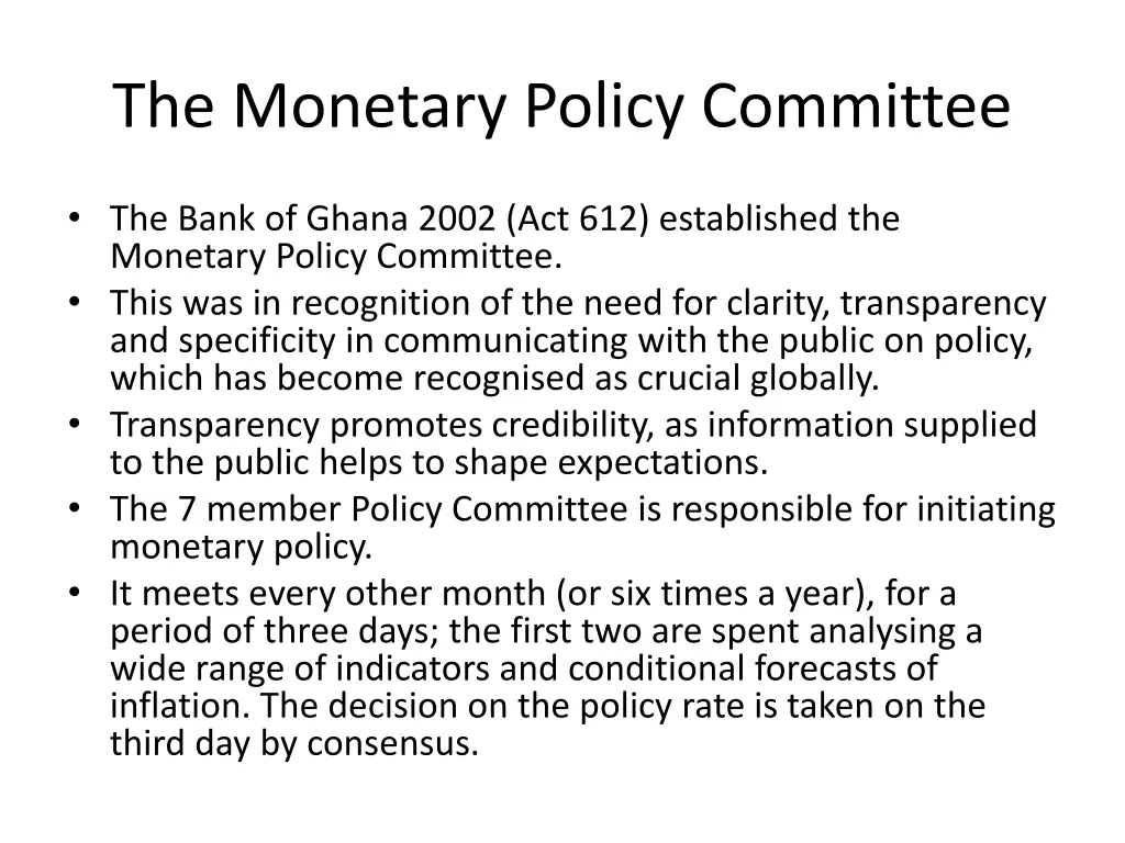 the monetary policy committee