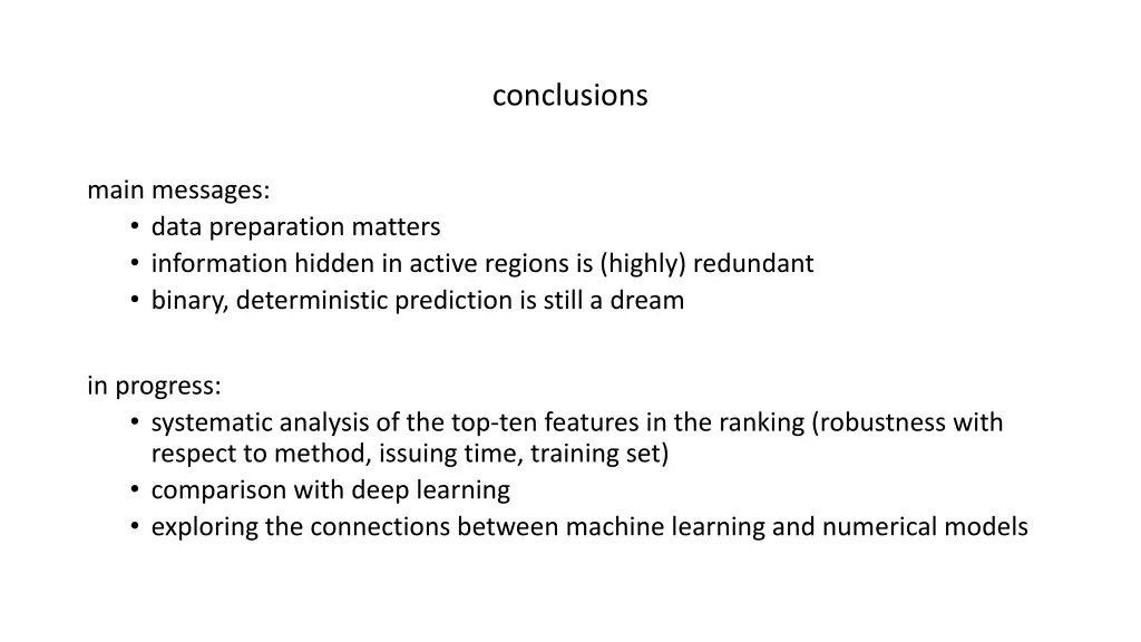 conclusions