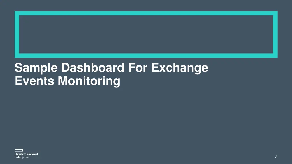 sample dashboard for exchange events monitoring