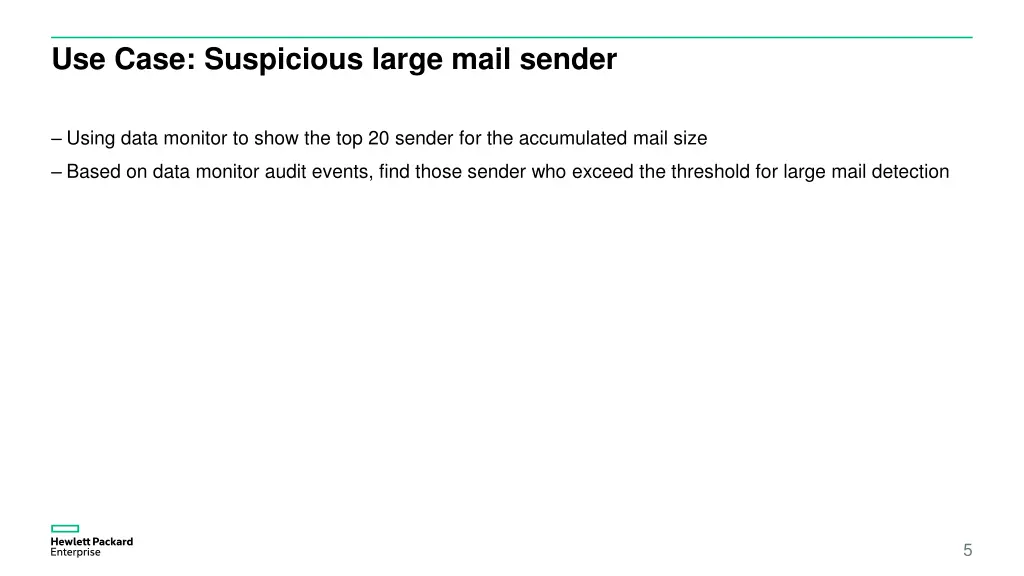 use case suspicious large mail sender