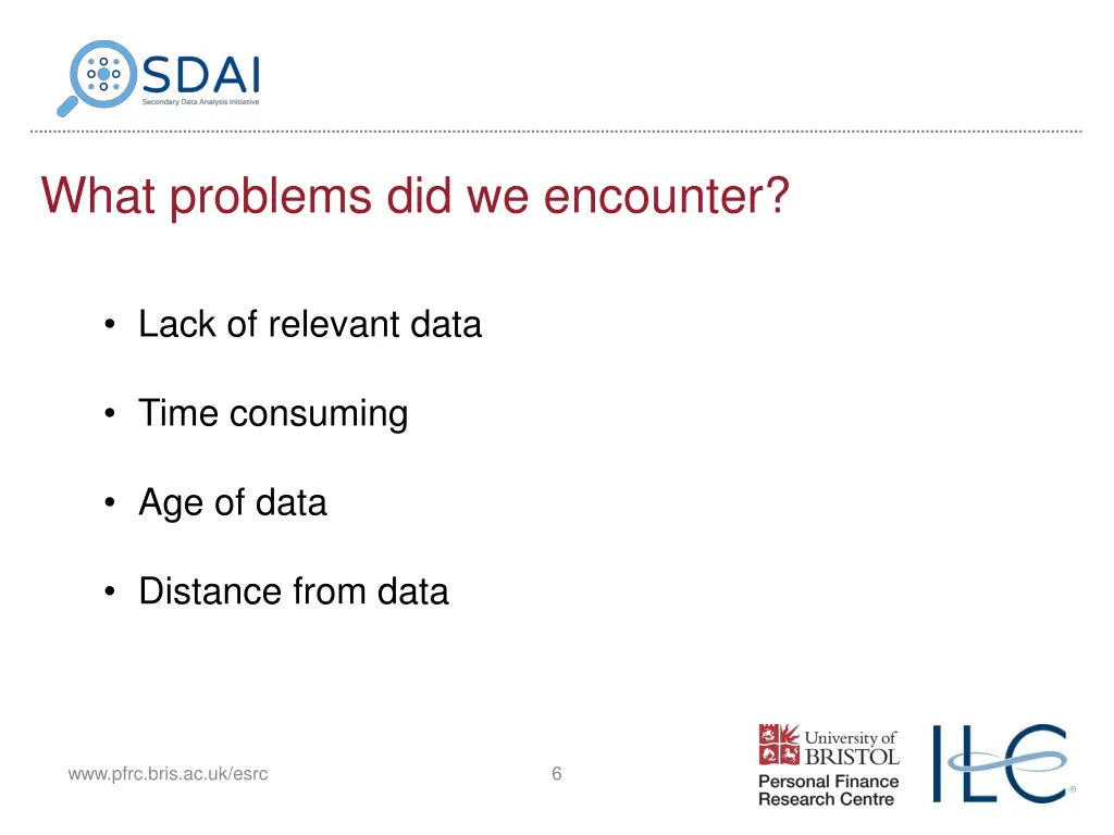 what problems did we encounter