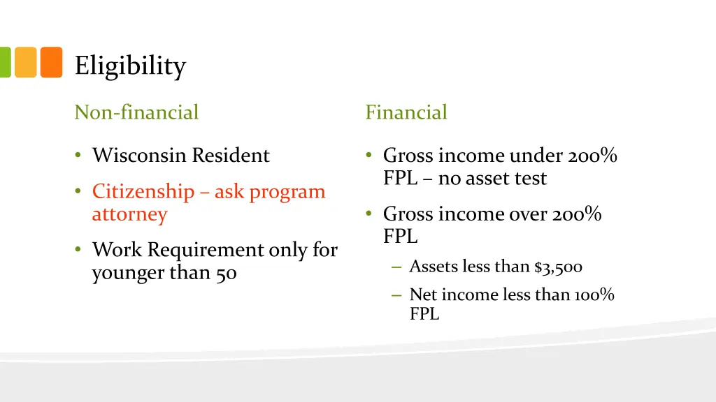 eligibility